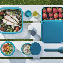 British Joseph imported microwave simple lunch box sealed double-layer separation snack soup lunch box portable set