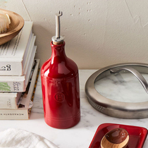 Emile Henry Colored Ceramic Olive Oil Kettle Household Kitchen Soy Vegetable Concorter Bottle Leakage Prevention