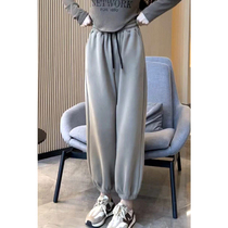 2024 spring and autumn new hot style Korean style elastic waist harem sweatpants high waist leggings casual sanitary trousers for women