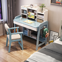 Small apartment solid wood desk children primary and secondary school students can lift learning table simple bedroom bedside homework set