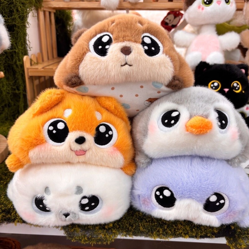 Original Stackable Chubby Penguin, Otter, and Dolphin Plush Toys, Hand-Held Stuffed Animals, Birthday Gift Original Stackable Chubby Penguin, Otter, and Dolphin Plush Toys, Hand-Held Stuffed Animals, Birthday Gift