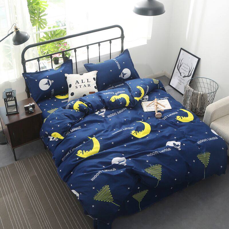 Pure cotton is set for single unit 1 5x1 8x2m whole cotton single set 200x230 cartoon 1 2 bed quilt