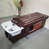 Barber shop shampoo bed special ceramic basin beauty salon punch bed Thai full reclining massage shampoo bed head therapy