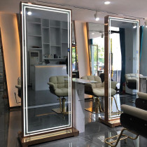 Net red hairdressing mirror table simple light luxury style hair salon special cut Mirror single-sided double-sided floor mirror barber shop mirror