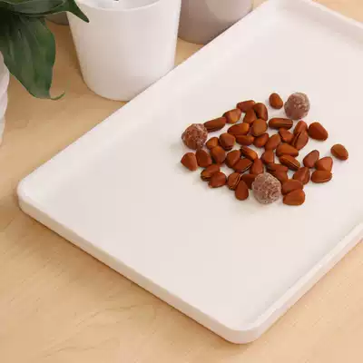 Plastic tray rectangular household Nordic simple storage side dish cake bread fruit plate Tea plate Water cup plate