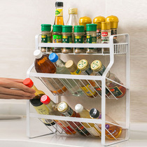 Kitchen seasoning shelf Multi-layer household multi-function countertop Oil salt sauce and vinegar supplies Daquan storage seasoning rack