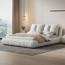 Technology cloth bed 1 8 meters modern simple master bedroom double 2 2 big bed minimalist cloud wedding bed Italian style bed with drawers