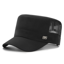 Hat male summer sunshade flat top hat middle-aged elderly men military hat spring summer father hat mesh old man cap