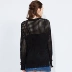 Z11 Women 2019 Thu mới Vòng cổ Openwork Raw Edge Letter In Áo dài đan áo len Z18CM219 - Áo len áo thu đông nữ Áo len