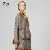 Z11 Womens 2019 Thu mới Thời trang mới Áo cổ chữ V lệch vai tương phản Đan đan áo len Z19AM222 - Áo len