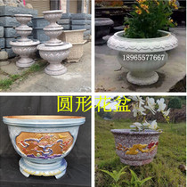 Cement flower pot mold Round European-style thickened bonsai cast-in-place plastic model Concrete abrasive Roman column mold