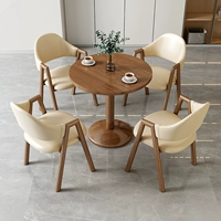 Простой прием переговоров по приему, стул Комбинированный чай чай кофейня рис обеденный стол офис винный зал B & B Балкон маленький круглый стол