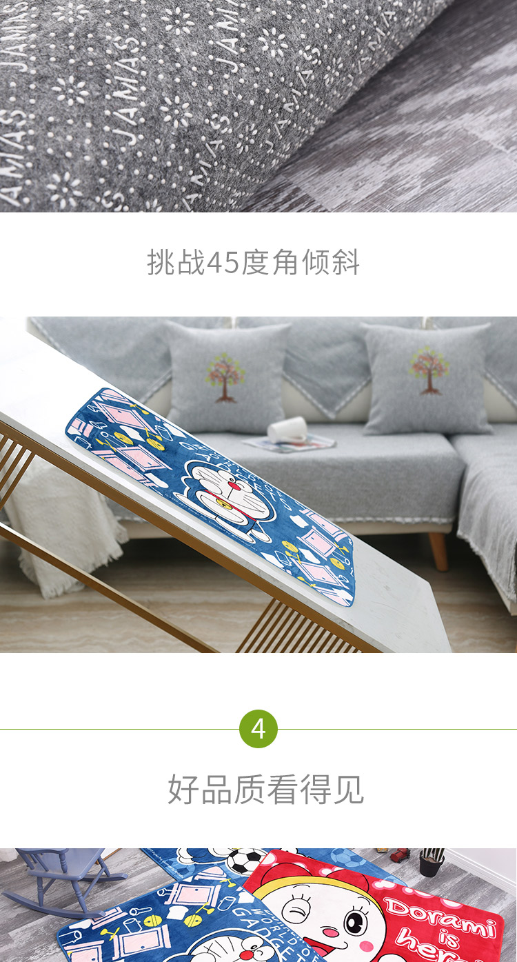 Phim hoạt hình thảm phòng ngủ công chúa dễ thương phong cách phòng khách đầy đủ cửa hàng phòng màu đỏ với chăn trái tim của cô gái có thể giặt máy - Thảm thảm sàn