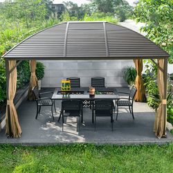 Outdoor Pavilion Courtyard Awning Aluminum Alloy Pavilion Tent Garden Leisure Canopy Sun Room Pergola Roof
