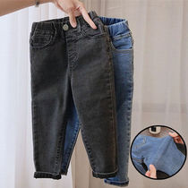 Girl Pencil Pants Small Footed Jeans Spring Autumn children girl boysboys boysboys baby pants fall black