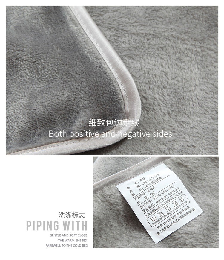 Mùa đông cộng với nhung nhung san hô đơn mảnh cộng với nhung flannel chăn đơn rắn màu dày bộ ga giường cute