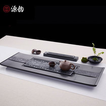 Genyun natural size kung fu tea set tray drainage Wujin Stone tea table Tea Sea whole piece exquisite stone tea tray