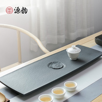Natural whole Ukkim stone tea tray Chinese style lotus engraving stone tea sea big number Jane about home Gongfu tea table