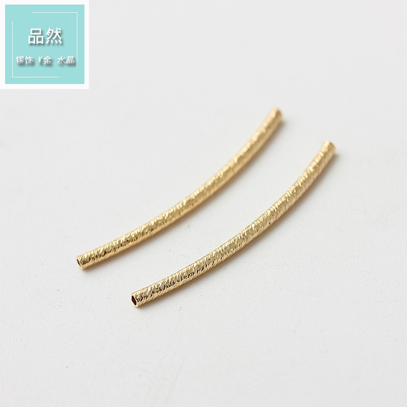 Phụ kiện vòng tay tự làm 14k mạ vàng ống bảo vệ màu mạ vàng ống mỏng pha lê ngọc trai phụ kiện thủ công - Vòng đeo tay Clasp lac tay dep