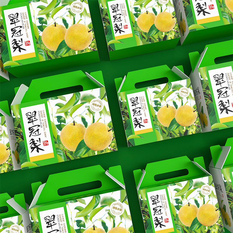 Universal Cuisto Pear Packaging Box Fragrant Pear Gift Box 10 Catty Pear Packing Box Gold Pears Packaging Box Can Be Added