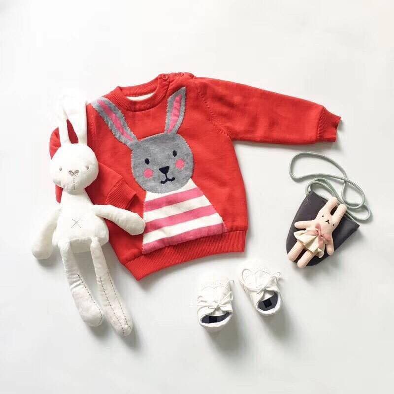 (Joe's) Autumn and Winter New Products Boys and Girls Rabbit Shaped Plush Sweater Children's Thick Knitting