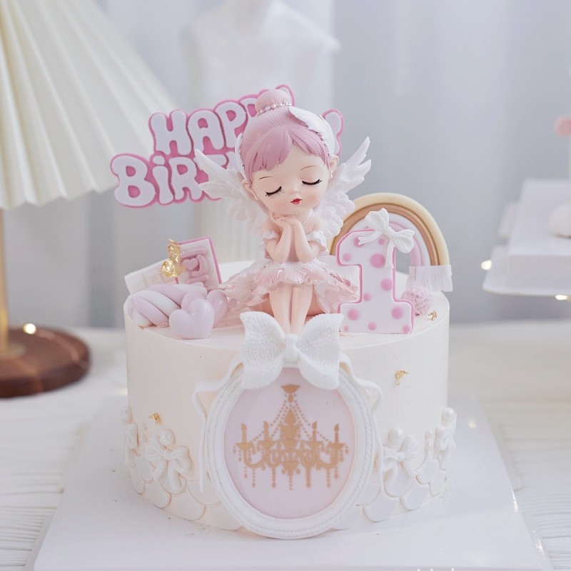 Ballet girl Bella bake cake decoration for girl baby girl baby birthday cake decoration