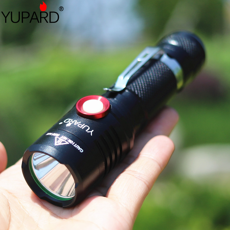 L2 charging 18650 strong light T6 long-range riding waterproof outdoor camping hiking stepless dimming USB rechargeable flashlight