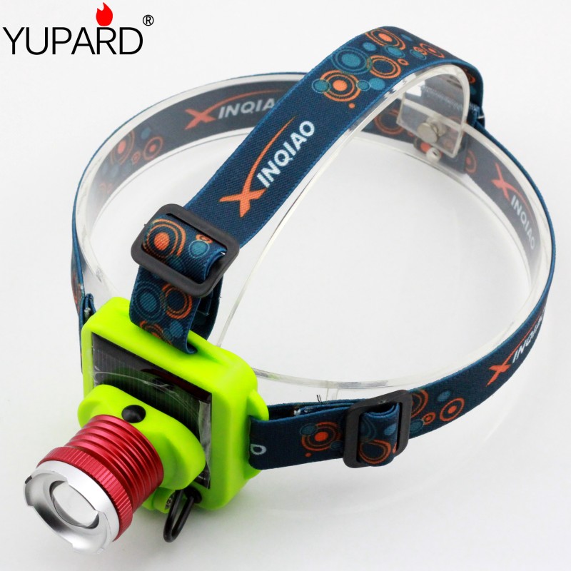 Solar charging strong light long-range Q5 headlamp outdoor fishing lamp miner's lamp mechanical zoom 5W riding camping