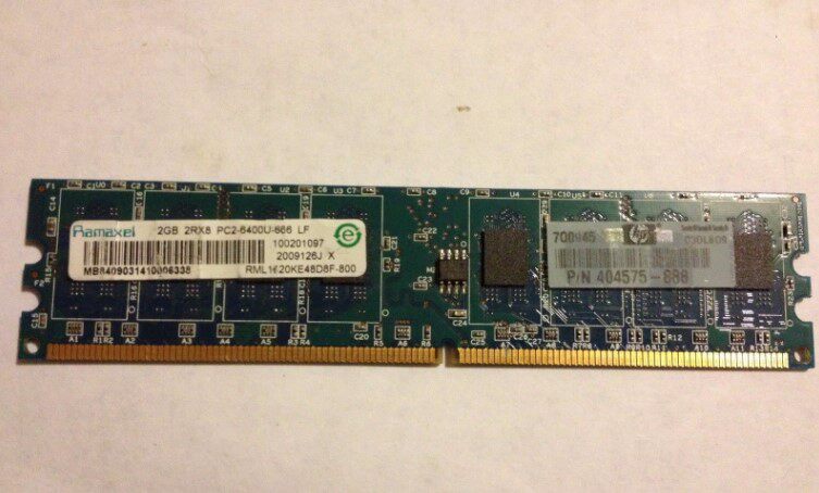 Memory Ramaxel 2GB 2RX8 PC2-6400U-666 LF RML1320KE48D8F-800 memory