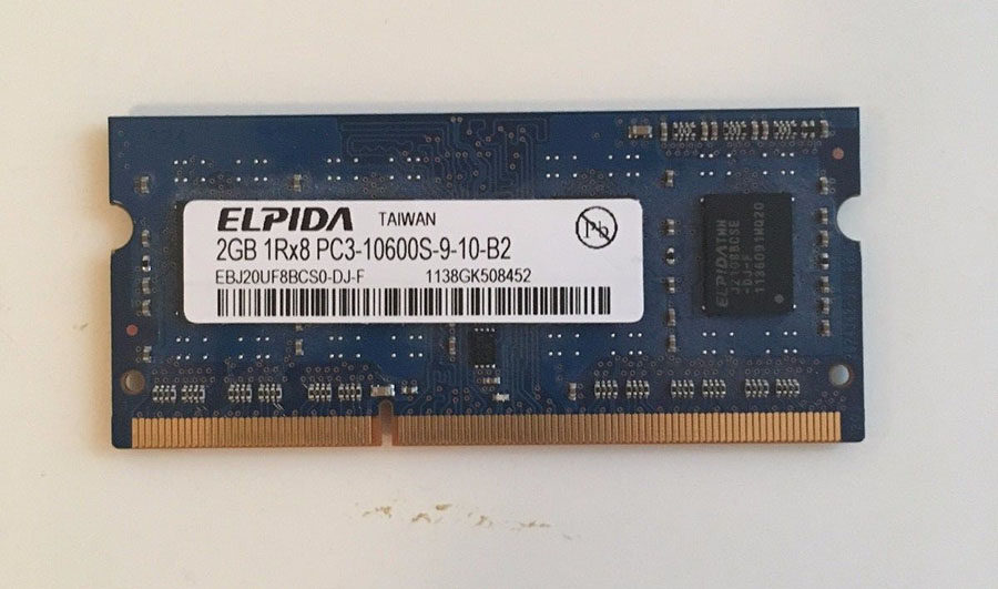 EBJ20UF8BCS0-DJ-F Elpida 2GB 1Rx8 1Rx8 PC3-10600S-9-10-B2 DDR3 memory