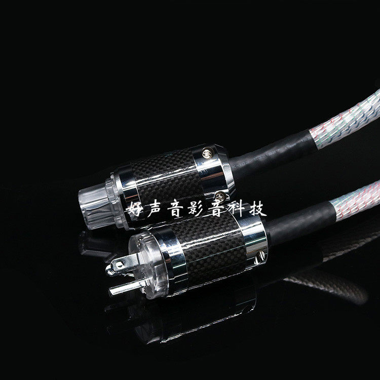 Ribbon Wahara Hair Burning Grade Power Cord 12 Core Sound CD Power Amplifier Hifi Silver American Power Cord