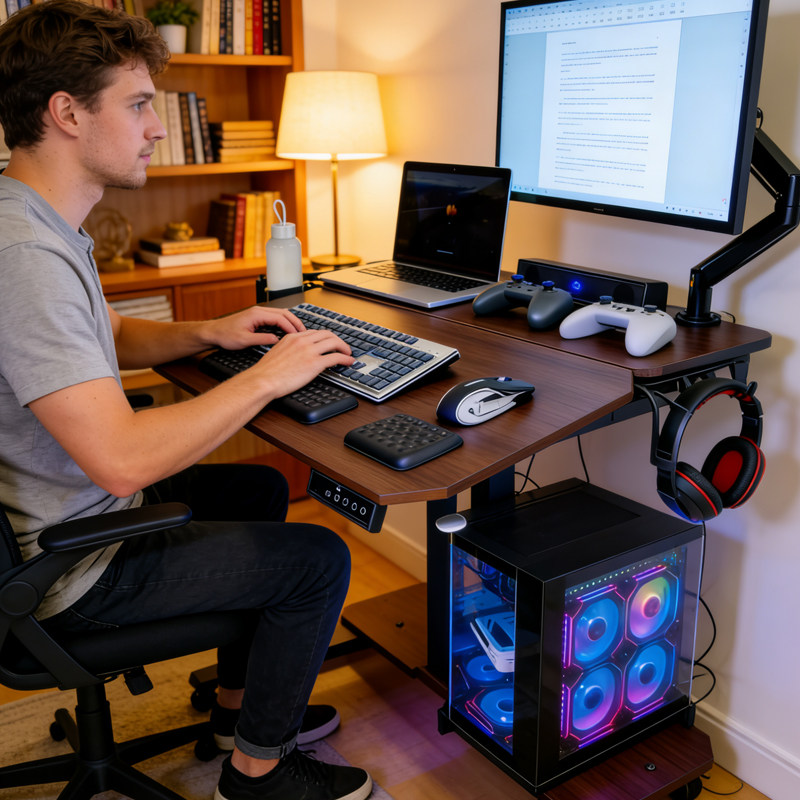 Electric Height-Adjustable Gaming Desk 4