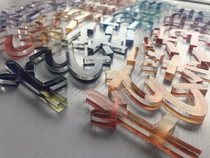  3d acrylic three-dimensional colorful wall stickers custom signs Digital text Chinese characters English company logo pattern