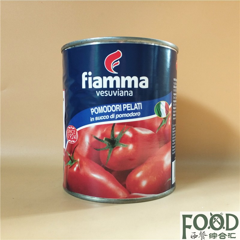 Imported Volcano brand peeled whole tomato 800g peeled tomato Canned Whole peeled tomatoes