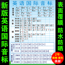 Primary School students 48 English international phonetic symbols wall chart vowel consonants 26 English alphabet writing contrast wall stickers