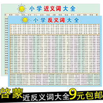 Elementary School students antonyms synonyms classroom wall stickers idiom classification summary Chinese common sense encyclopedia easy typos wall chart