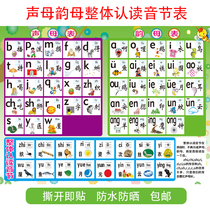 Kindergarten Chinese Pinyin Alphabet Alphabet Full Set of First Grade Asyllabary Wallchart Wall Sticker Phones