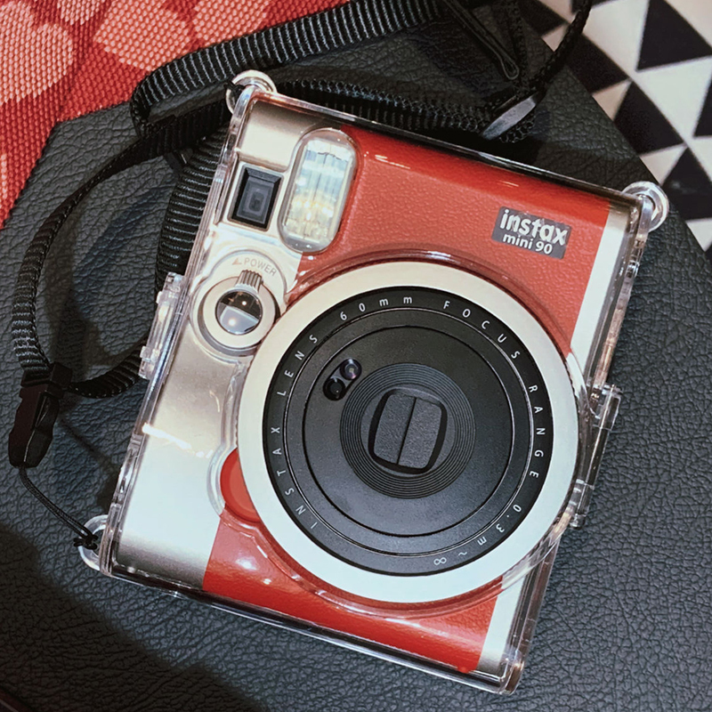 [Mini90 Transparent Crystal Case] Polaroid Hard Shell Protective Case Camera Shell Protective Cover Camera Bag Accessories