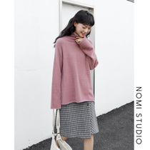 (Clearance non-returnable)Snow-capped imitation mink hair turtleneck sweater female autumn and winter student plush long-sleeved