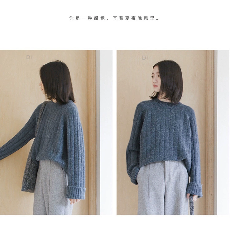 Gió xưng tội / Tự chế đa năng màu rắn lỗ tròn cổ áo len phụ nữ áo len trùm đầu ao khoac len dep
