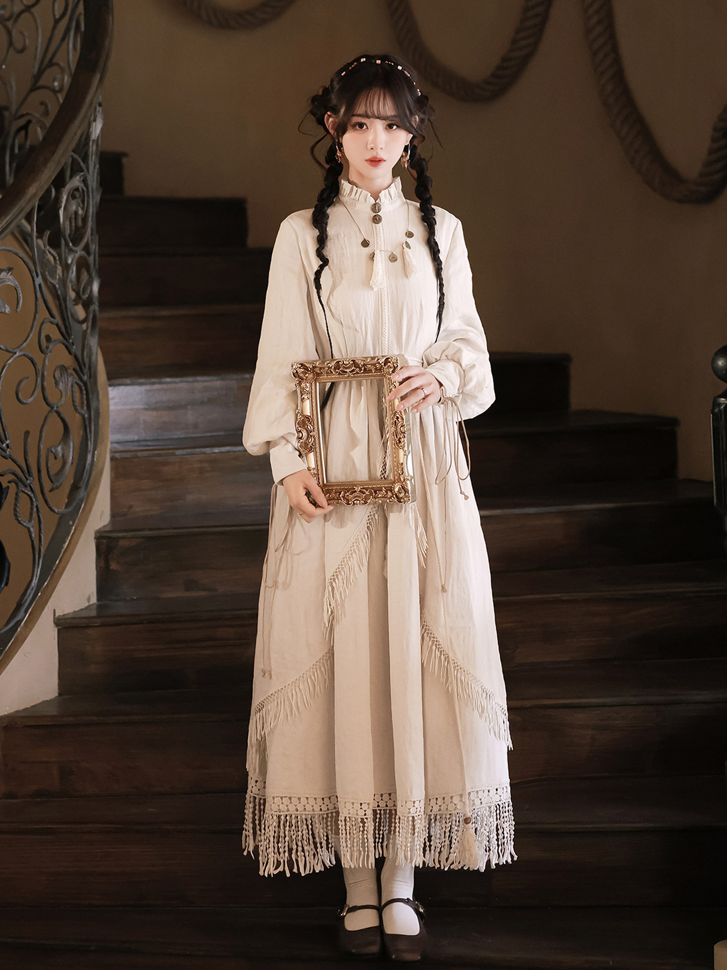 Original genuine Desert Walker Dreamweaver new Chinese style wasteland wandering style shawl retro Chinese element dress suit