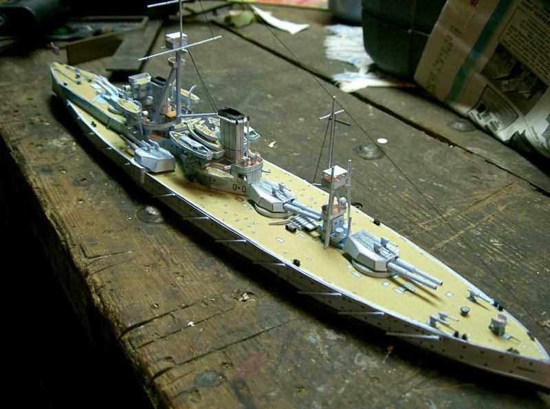 The British Dreadnought Battleship 1250 Scale Model Kit Paper Ebay 