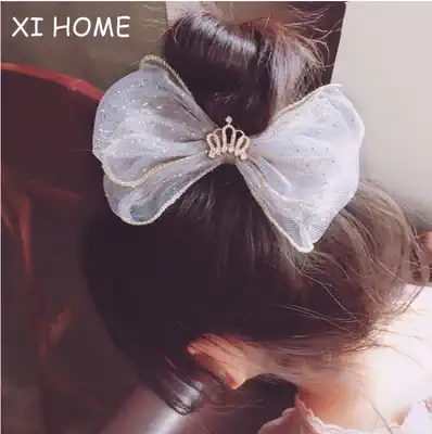 2021 new little girl bow hairclip girl cute baby Princess Crown hairclip headwear children hair accessories