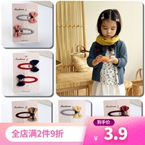 Childrens hair clip headdress bb clip Princess Korean small hair hair bangs clip bow does not hurt the hair girl hair accessories set