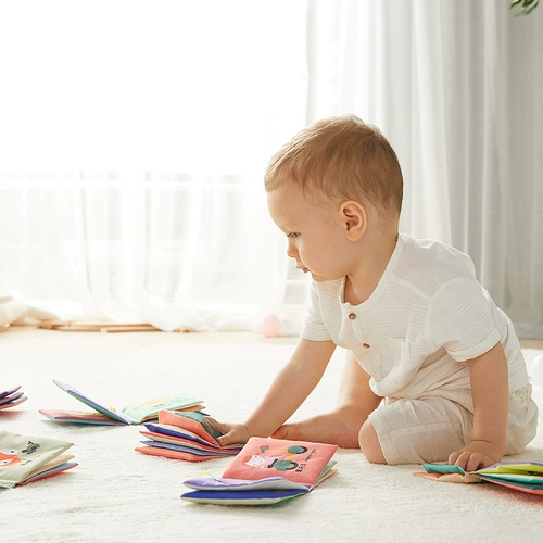 曼龙 Книга из ткани, трехмерная игрушка, 6-12 мес., раннее развитие, 0-3 лет, можно отрывать, можно грызть