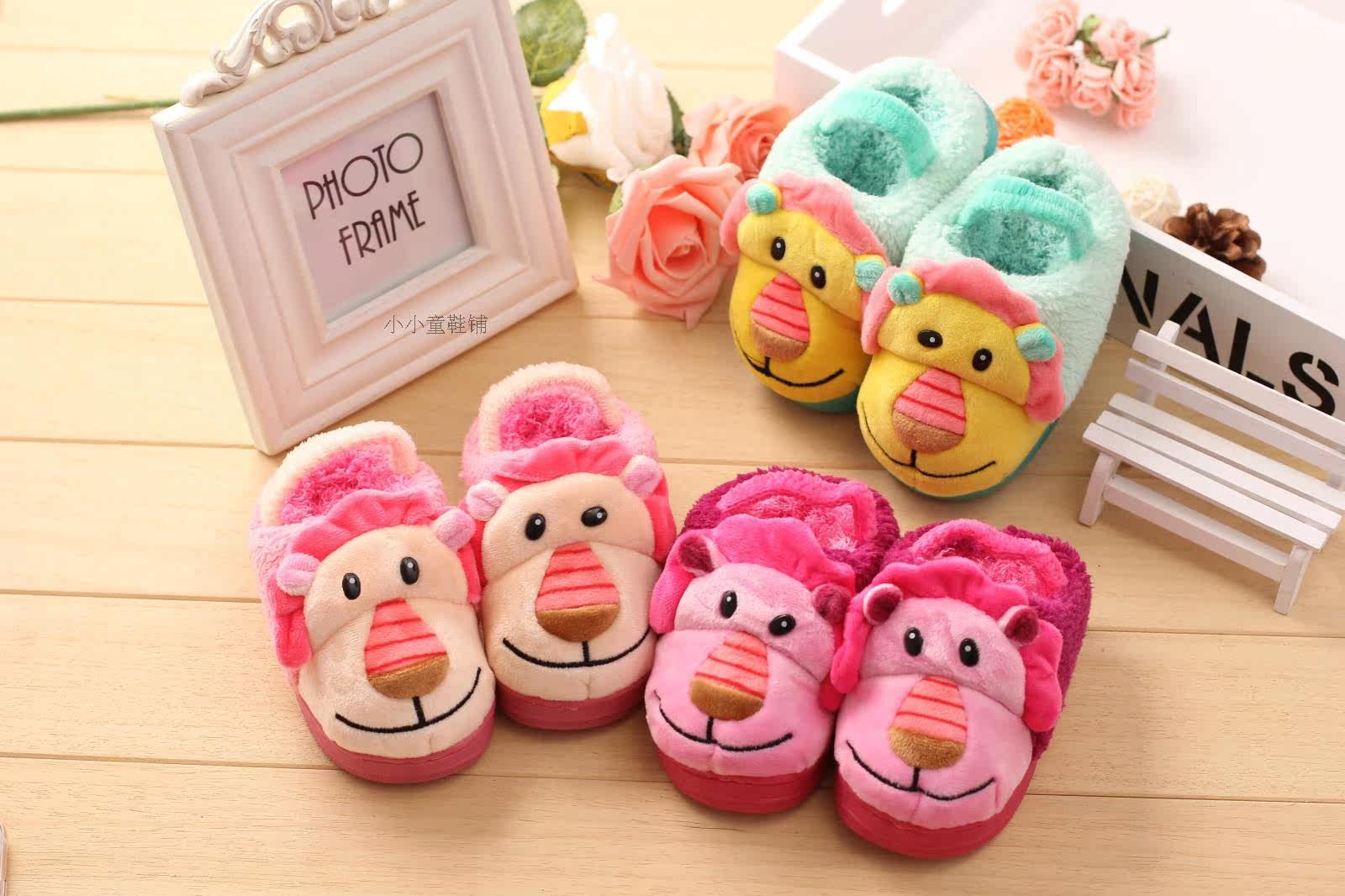 Pantoufles enfants en suède pour hiver - semelle caoutchouc - Ref 1010583 Image 12