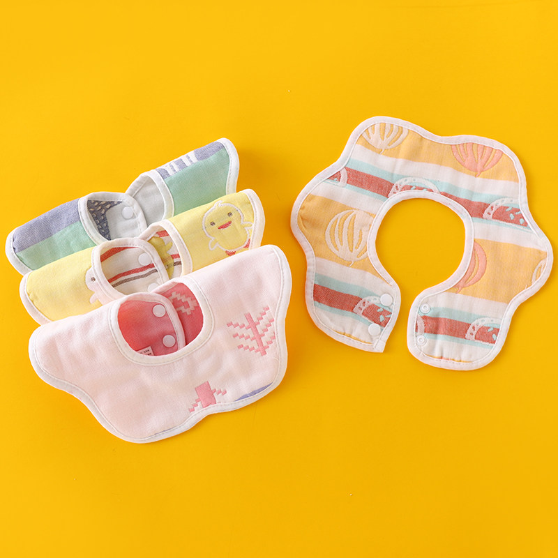 Baby Pure Cotton Cotton Cloth Spat Towel Newborn Purse Pure Cotton Puff Milk Around the neck Baby Boy Summer Thin woman