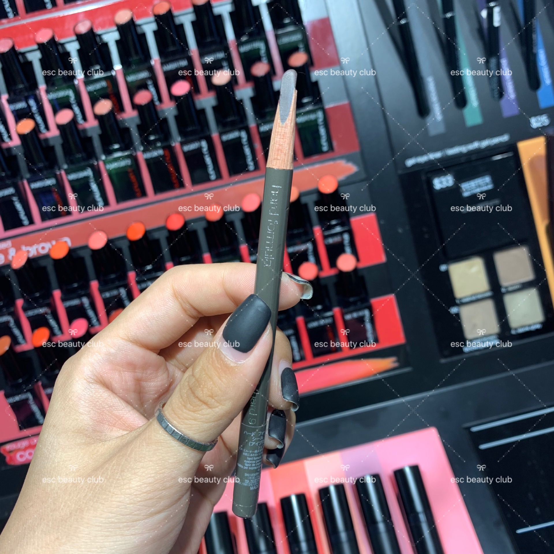 Spot Uemura *show professional machete eyebrow pencil waterproof and sweat-proof without smudge dyeing lasting color three-dimensional eyebrow type 02 self-cutting