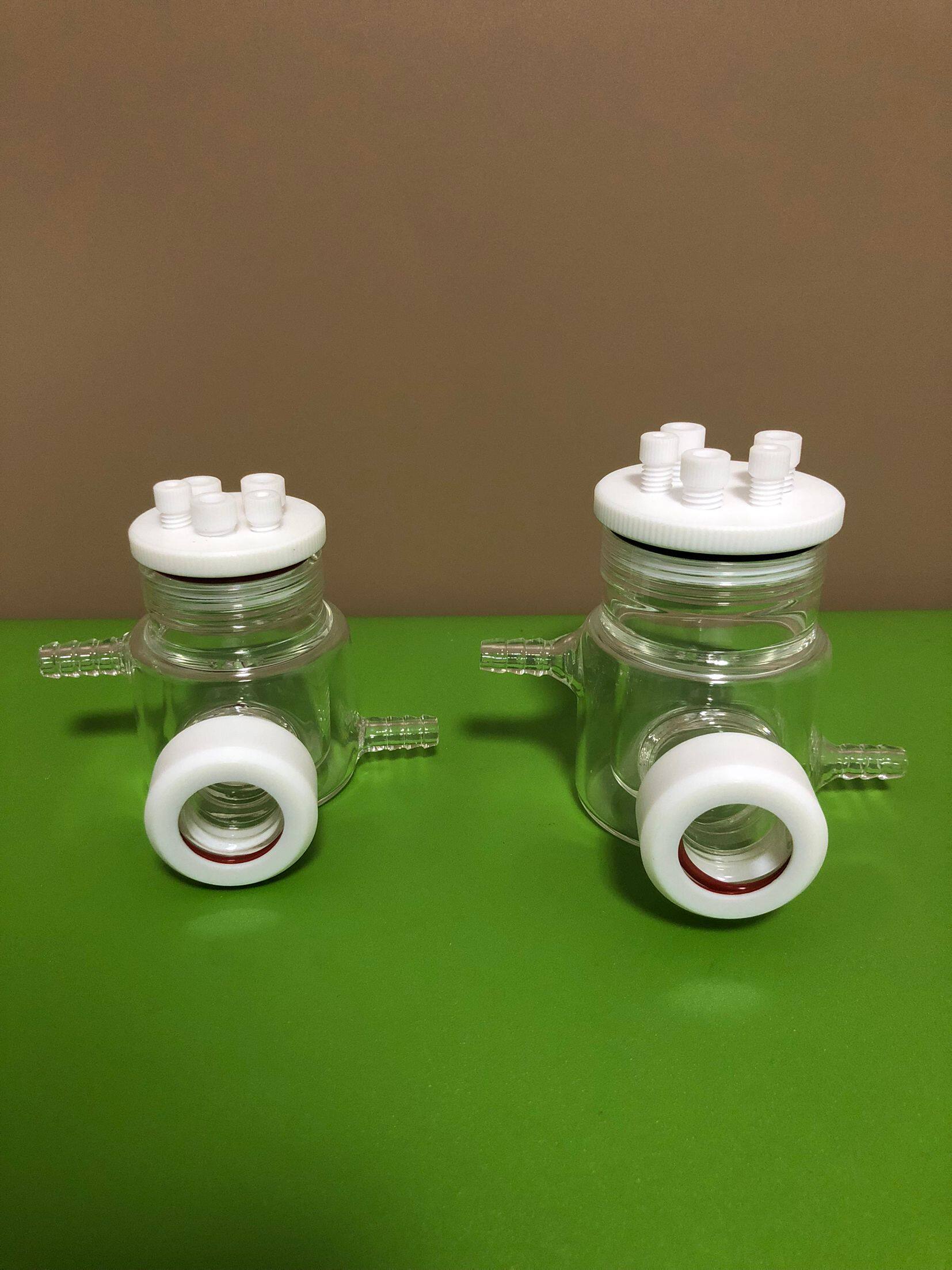 50ml 100ml 150ml双层水浴光电化学池 密封电解槽 30mm石英窗口