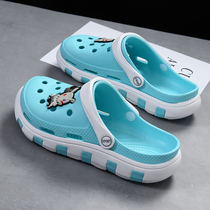 Cave shoes mens tide summer slippers mens outer wear non-slip couples beach thick bottom personality Baotou dual-use mens sandals